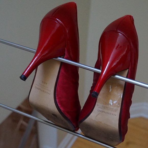 Red 3-inch MaxStudio Heels Worn Once - Picture 3 of 3
